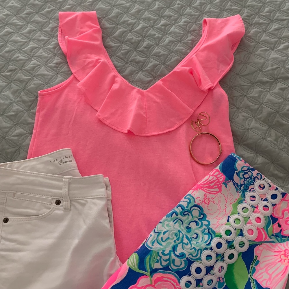 Lilly Pulitzer  S Alessa Top Pink NWOT